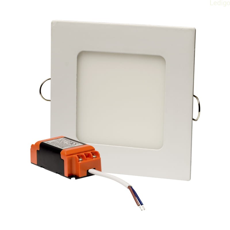 Plafon LED podtynkowy kwadratowy biały 24W