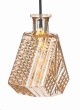 Lampa wisząca szklana kryształowa struktura AMBER