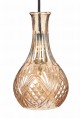 Lampa wisząca szklana kryształowa podłużna karafka AMBER