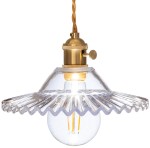 Lampa wisząca szklana płaska BALERINA clear