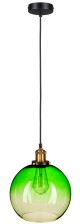 Lampa wisząca szklana duża kula ombre zielona