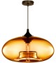 Lampa sufitowa wisząca szklana złota amber Cairo