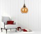 Lampa wisząca szklana kula AMBER duża