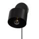 Kinkiet z kablem mały czarny metalowy ezo kubełek