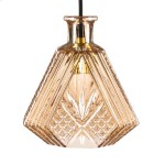 Lampa wisząca szklana kryształowa karafka AMBER
