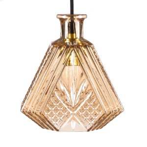 Lampa wisząca szklana kryształowa karafka AMBER