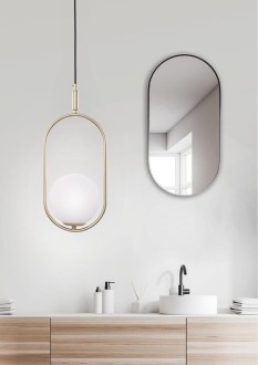 Lampa wisząca ring kulka sufitowa mosiądz G9 Cordel