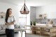 Lampa wisząca mini GEO S BOHO sznur juta - aranżacja