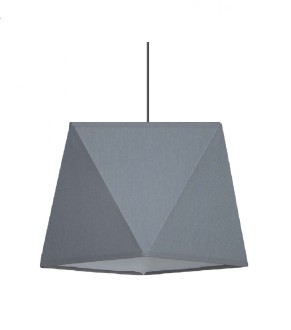 Lampa wisząca DUŻA z abażurem Diament  Szara