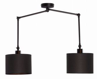 Lampa sufitowa metalowa podwójna Oro czarna DUO
