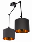 Lampa sufitowa metalowa podwójna Oro czarna DUO