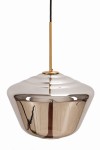 Lampa wisząca szklana grafitowa PARIS duża