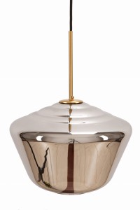 Lampa wisząca szklana grafitowa PARIS duża