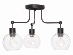 Lampa sufitowa żyrandol 3 klosze Venus przezroczyste