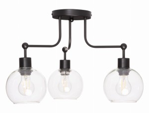 Lampa sufitowa żyrandol 3 klosze Venus przezroczyste