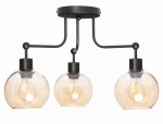 Lampa sufitowa żyrandol 3 klosze Venus bursztynowe