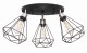 Lampa sufitowa plafon 3 klosze Diament czarny