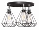 Lampa sufitowa plafon 3 klosze Diament czarny