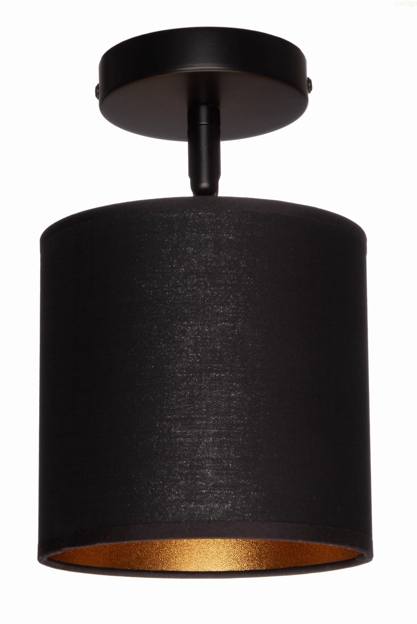 Lampa sufitowa plafon czarny abażur Oro