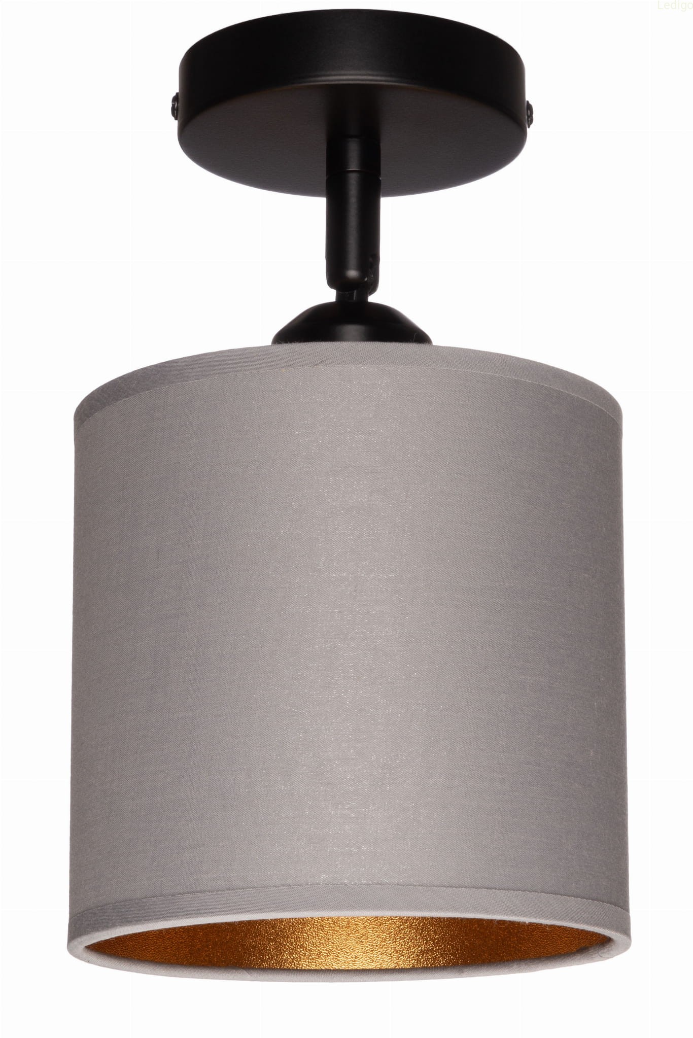 Lampa sufitowa plafon szary abażur Oro