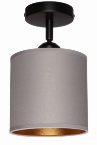 Lampa sufitowa plafon szary abażur Oro