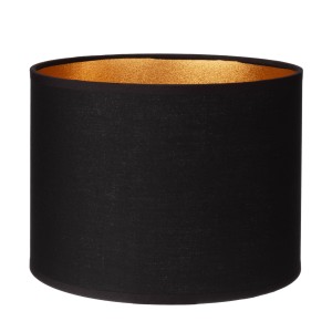 Abażur walec Oro Deluxe czarny złoty środek