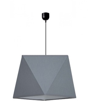 Lampa wisząca DUŻA z abażurem Diament  Szara