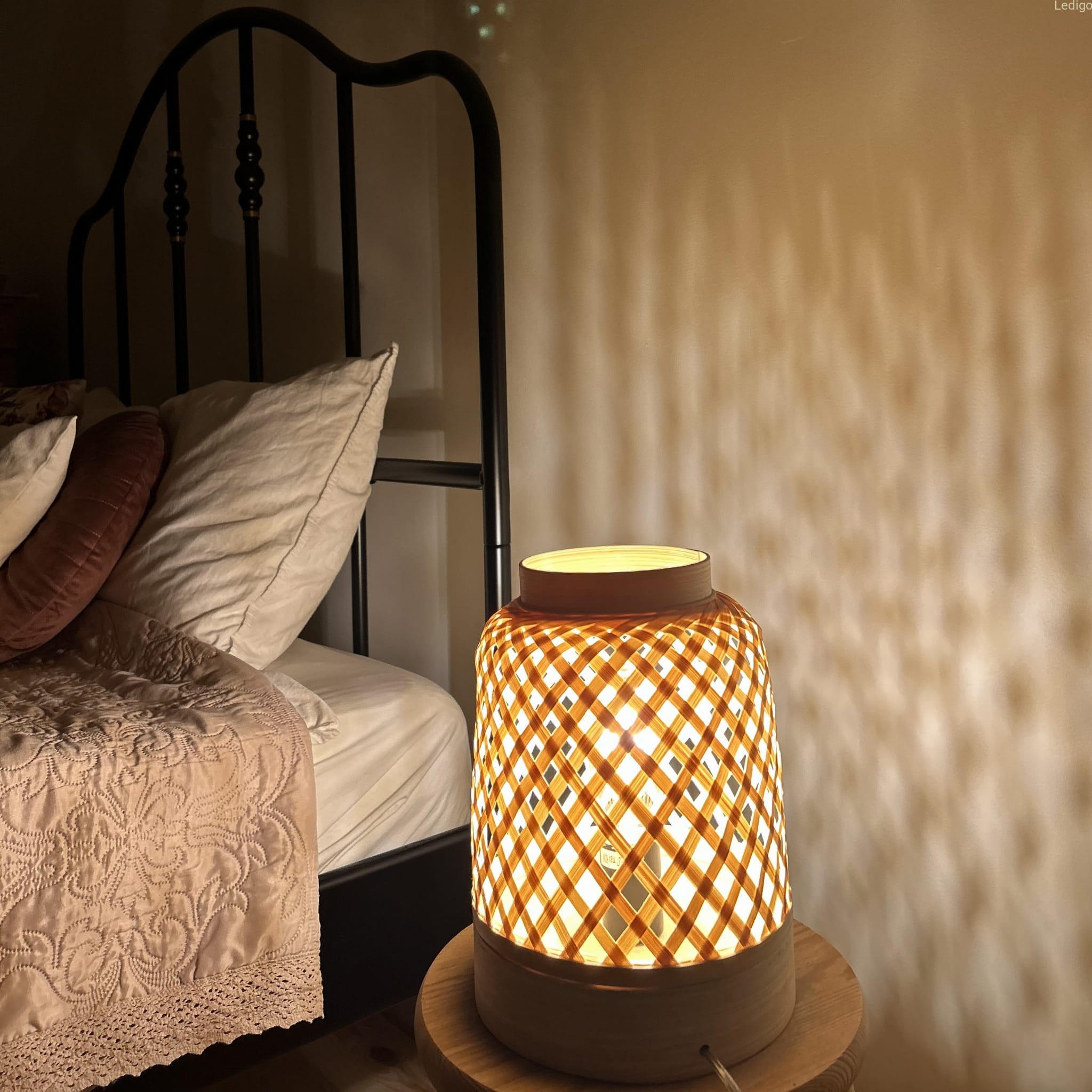 Lampka boho bambusowa klimatyczna