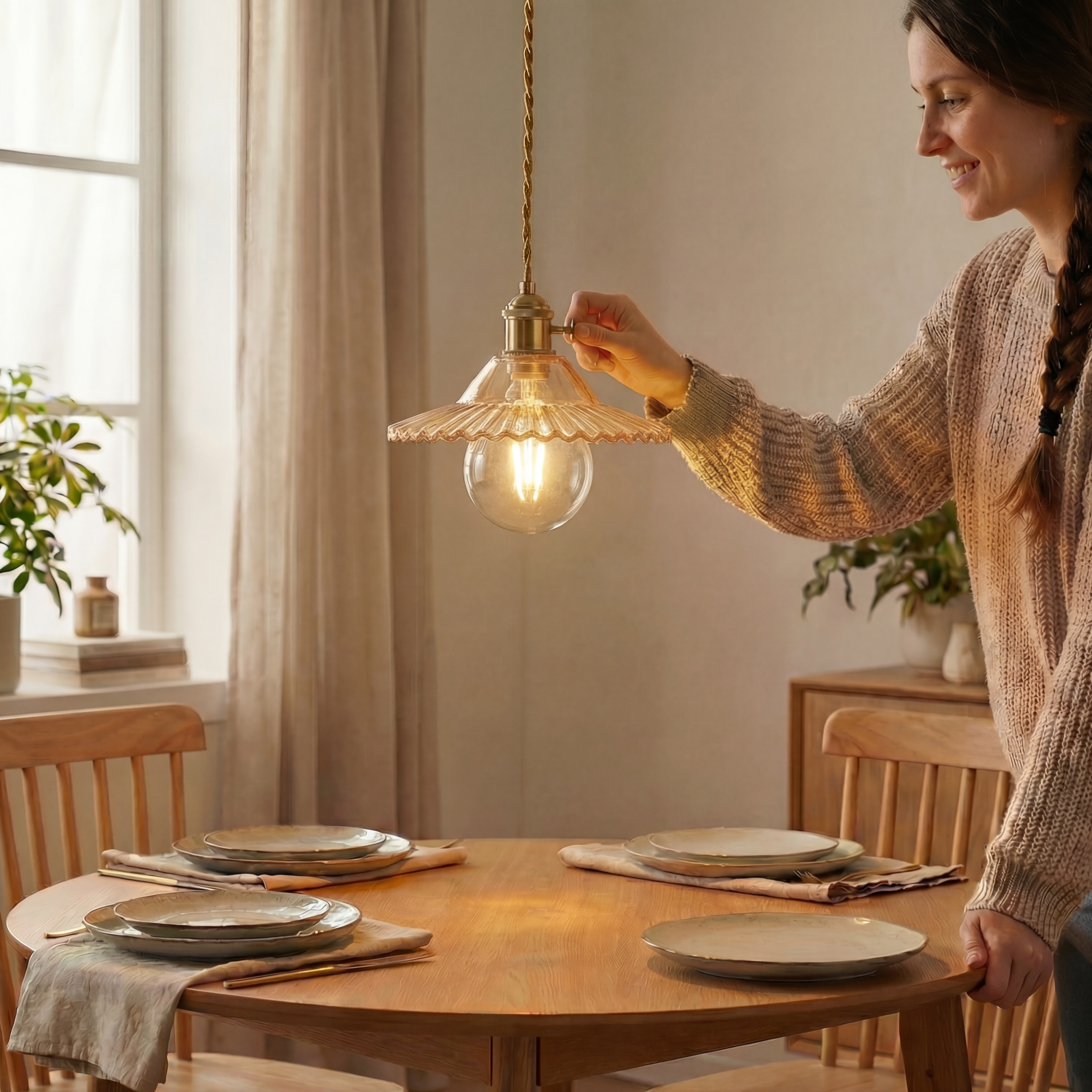 Lampa z włącznikiem nad stół